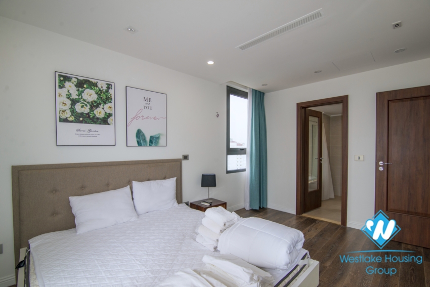 Two bedroom apartment with lake view for rent at HDI 55 Le Dai Hanh building